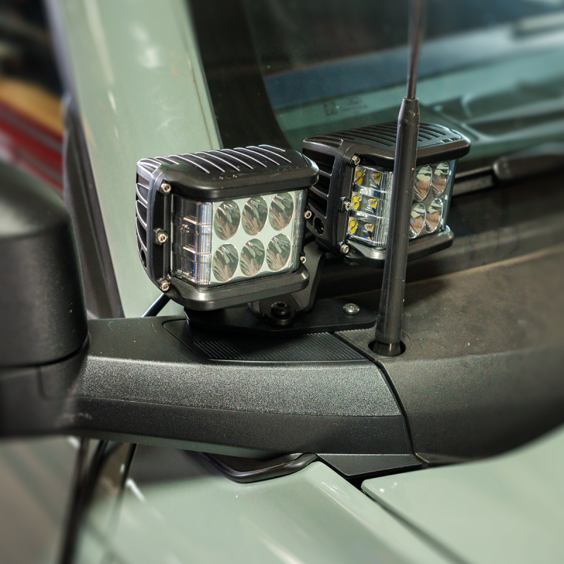 Cali Raised LED Cali Raised 2021+ Ford Raptor Ditch Light Mount Kit - 2 3X2 18W Amber Led Pods / No CR4037