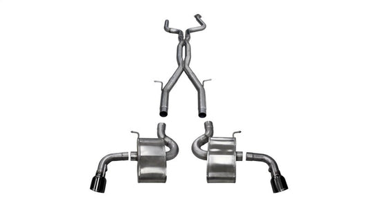 FR SPORT Corsa 16-18 Chevy Camaro SS Xtreme 2.75in Cat-Back Dual Rear Exit w/ Single 4.5in Black...