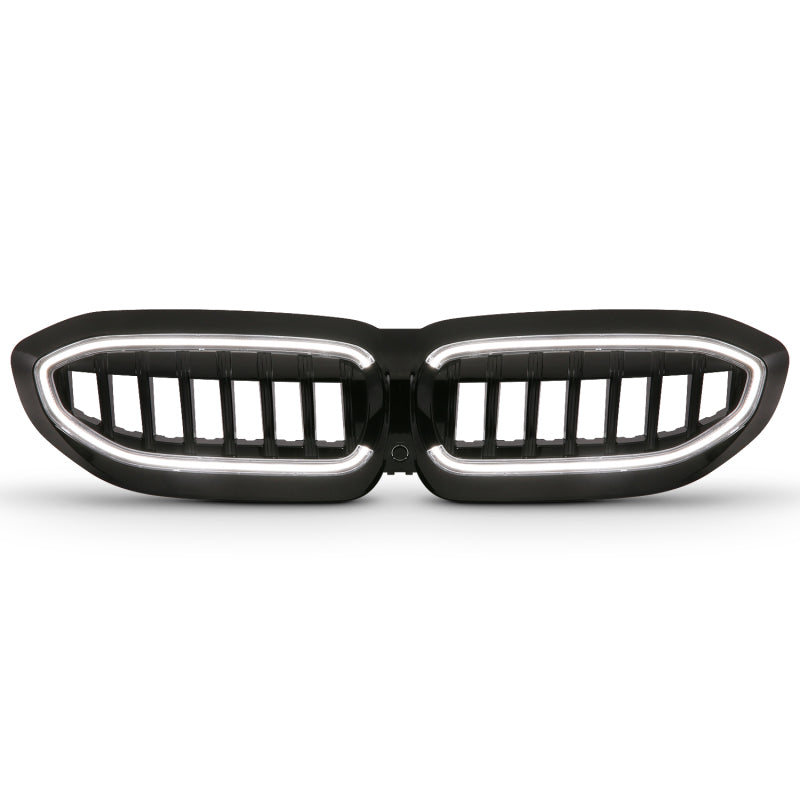 ANZO 19-22 BMW 3 Series Black Housing Full LED Front Grille w/ Initiation & Running Light 901027