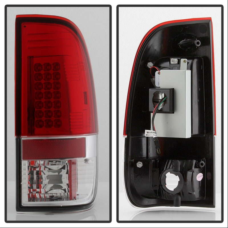 FR SPORT Spyder Ford F150 side 97-03/F250/350 Duty 99-07 LED Tail Lights Red Clear...