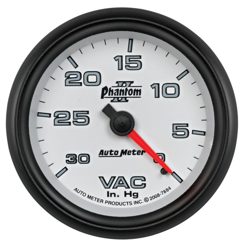 FR SPORT AutoMeter Gauge Vacuum 2-5/8in. 30Inhg Mechanical Phantom II 7884 - View 6