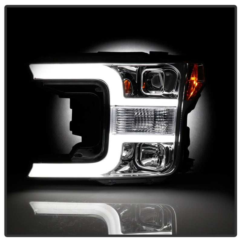 Spyder Signature Ford F150 18-19 (Halogen Model) Projector Headlights - Chrome (PRO-YD-FF15018-LB-C) 5086617