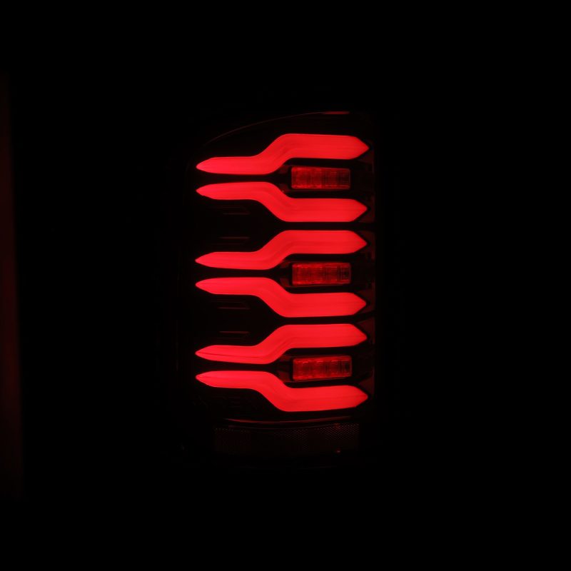 FR SPORT AlphaRex 14-18 GMC Sierra 1500/2500HD/3500HD LUXX-Series LED Tail Lights Blk/Red w/Actv...