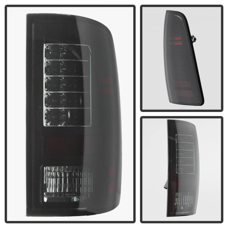 FR SPORT Spyder Dodge Ram 1500 13-14 13-14 LED Tail Lights LED Model only - Blk Smke...