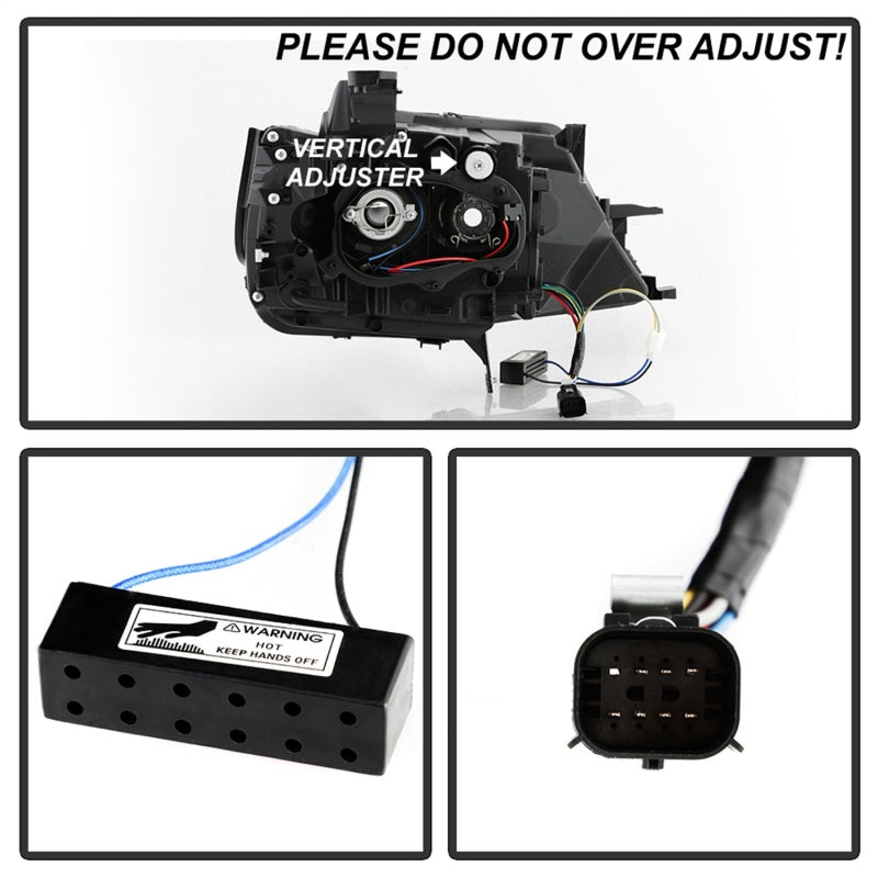 SPYDER xTune 14-18 Chevy Impala (Excl Limited) DRL Halogen Proj Headlights - Chrm (PRO-JH-CIM15-LB-C) 9042898
