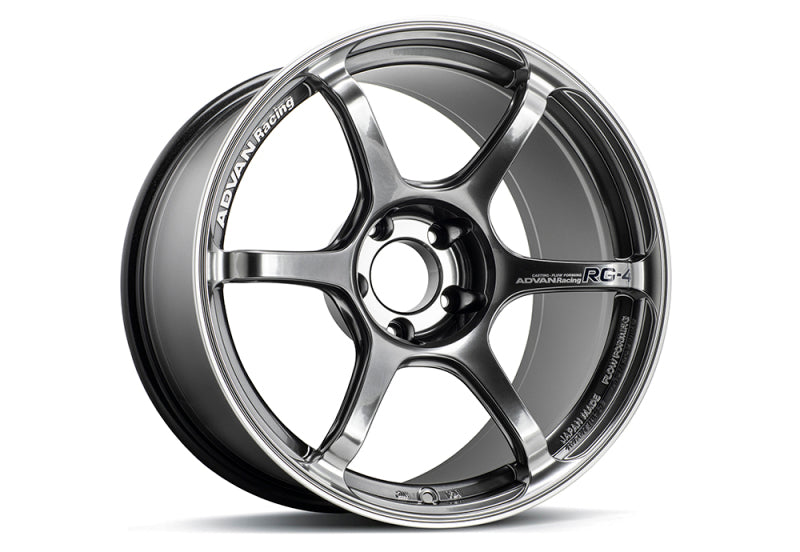 Advan RG-4 18x8.5 +44 5-114.3 Racing Hyper Black & Ring Wheel YA48H44EHBR
