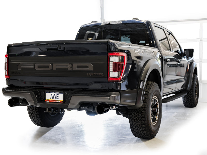 AWE Tuning AWE Gen 3 Ford Raptor SwitchPath Exhaust  - Diamond Black Tips 3025-33356