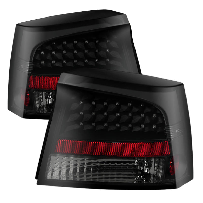 SPYDER Xtune Dodge Charger 2009-2010 LED Tail Lights Black Smoke ALT-JH-DCH09-LED-BKSM 9027000