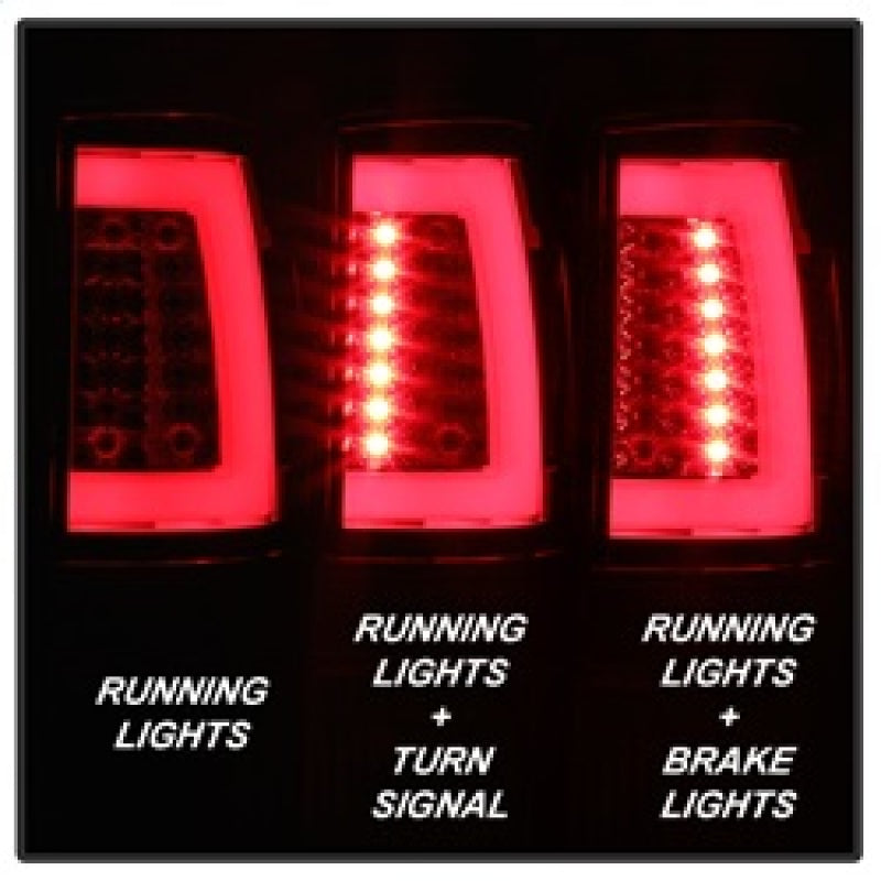 Spyder 00-06 Chevy Suburban 1500/2500 V2 Light Bar LED Tail Lights -Red Clr (ALT-YD-CD00V2-LBLED-RC) 5084163