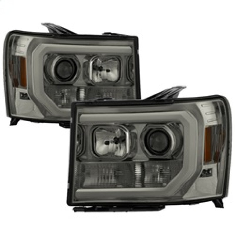 FR SPORT Spyder GMC Sierra 1500/2500/3500 07-13 V2 Projector Headlights - Smoke...
