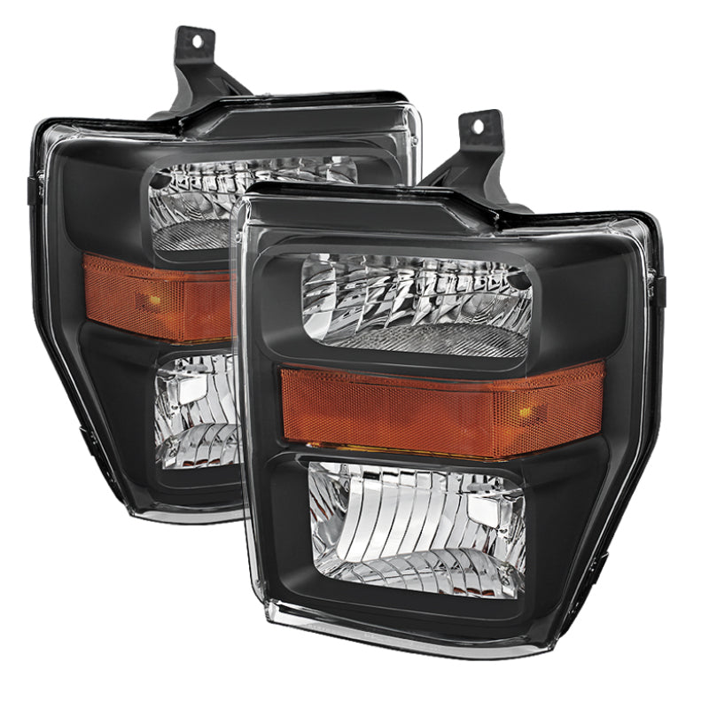 FR SPORT SPYDER Xtune Ford F250/350/450 Super Duty 08-10 OEM Headlights Black HD-JH-FS08-AM-BK...