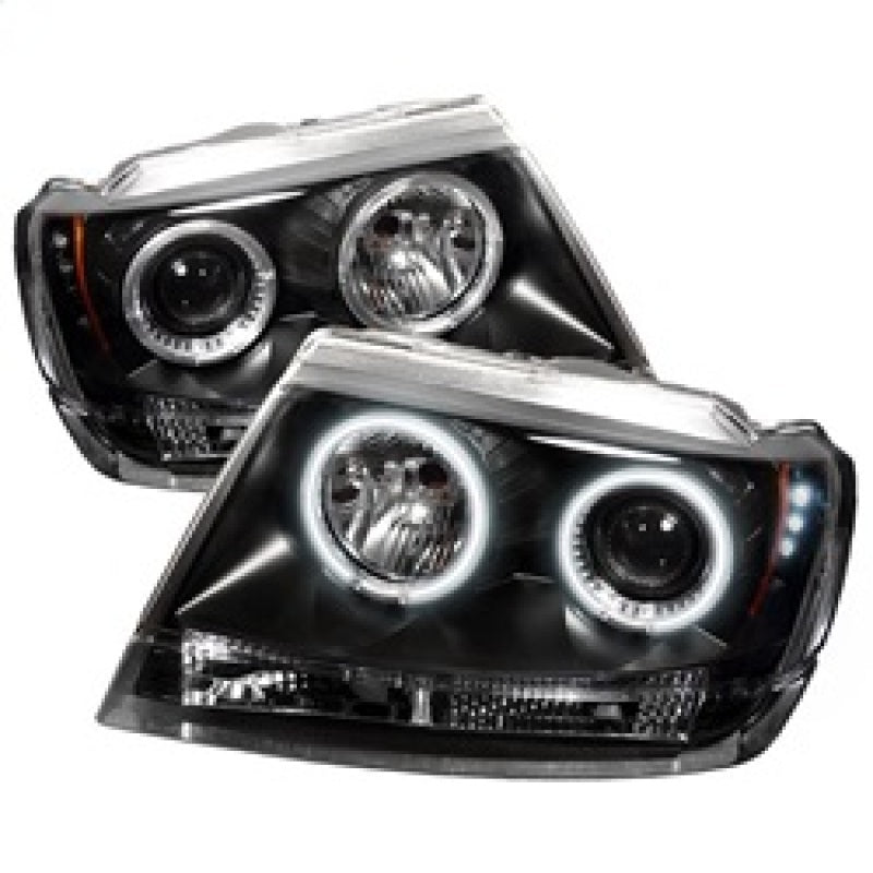 FR SPORT Spyder Jeep Grand Cherokee 99-04 Projector Headlights CCFL Halo LED Blk -...