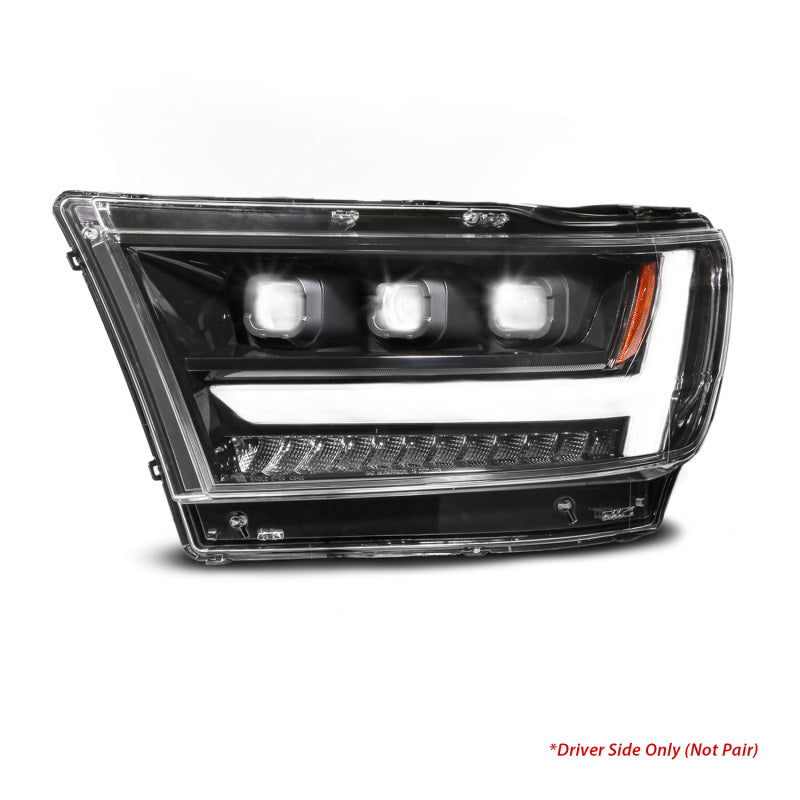 ANZO 19-24 RAM 1500 (New Body/OE Halogen) Full LED Proj Headlights DRL/SeqSig Black - Driver Side 111628A-L