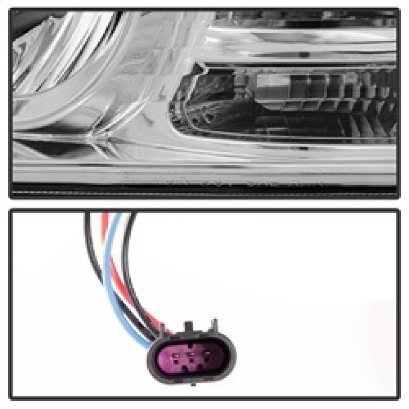 Spyder Dodge Ram 09-12 Projector Headlights Light Bar DRL Chrome PRO-YD-DR09-LBDRL-C 5080998