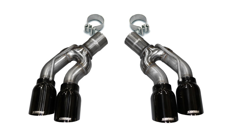 Corsa Performance 16-17 Cadillac CTS-V 2.75in Inlet / 4.0in Outlet Black PVD Tip