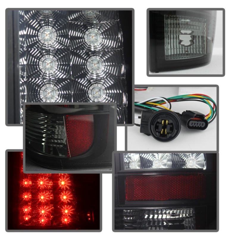 FR SPORT Spyder Chevy Suburban/GMC Yukon/Yukon Denali 07-14 LED Tail Lights Blk Smke...