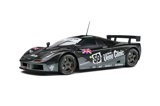 STM Diecast Solido Mclaren F1 GTR 6.1L V12 Short Tail Ueno Clinic #59 Winner Le Mans 1995 Black 1:18