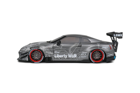 STM Diecast Solido 2020 Nissan GT-R (R35) W/ Liberty Walk Body Kit 2.0 Catalogue Design Grey 1:18...