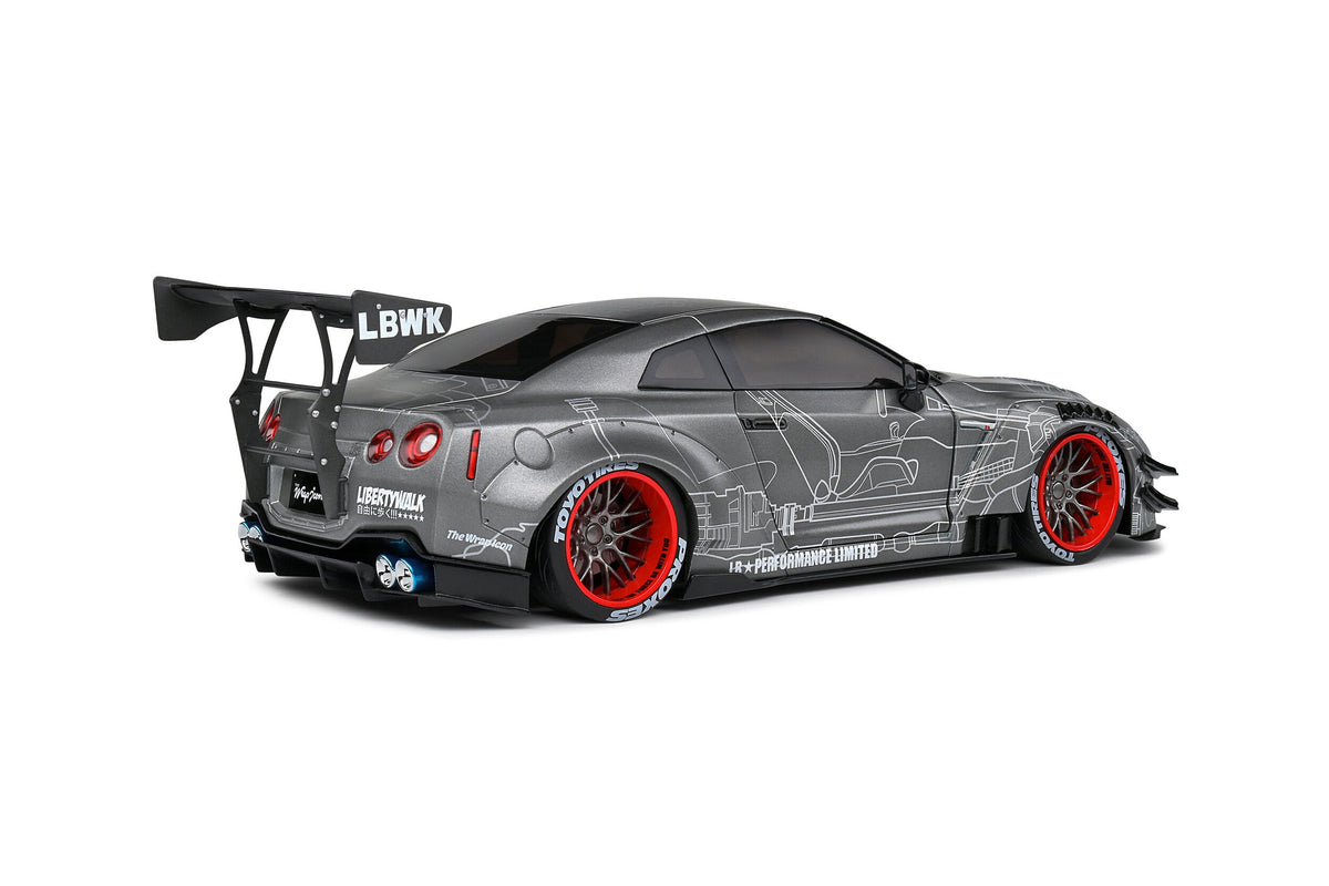 STM Diecast Solido 2020 Nissan GT-R (R35) W/ Liberty Walk Body Kit 2.0 Catalogue Design Grey 1:18...