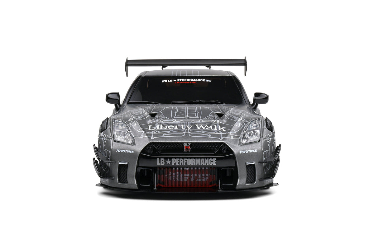 STM Diecast Solido 2020 Nissan GT-R (R35) W/ Liberty Walk Body Kit 2.0 Catalogue Design Grey 1:18...
