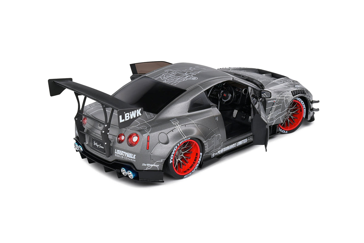 STM Diecast Solido 2020 Nissan GT-R (R35) W/ Liberty Walk Body Kit 2.0 Catalogue Design Grey 1:18...