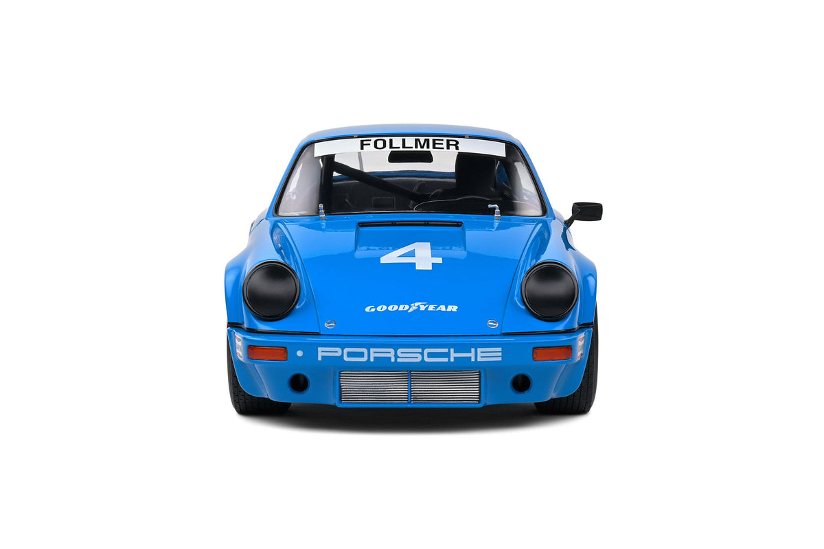 STM Diecast Solido 1974 Porsche 911 IROC Riverside No 4 Follmer IROC Blue 1:18 - View 6