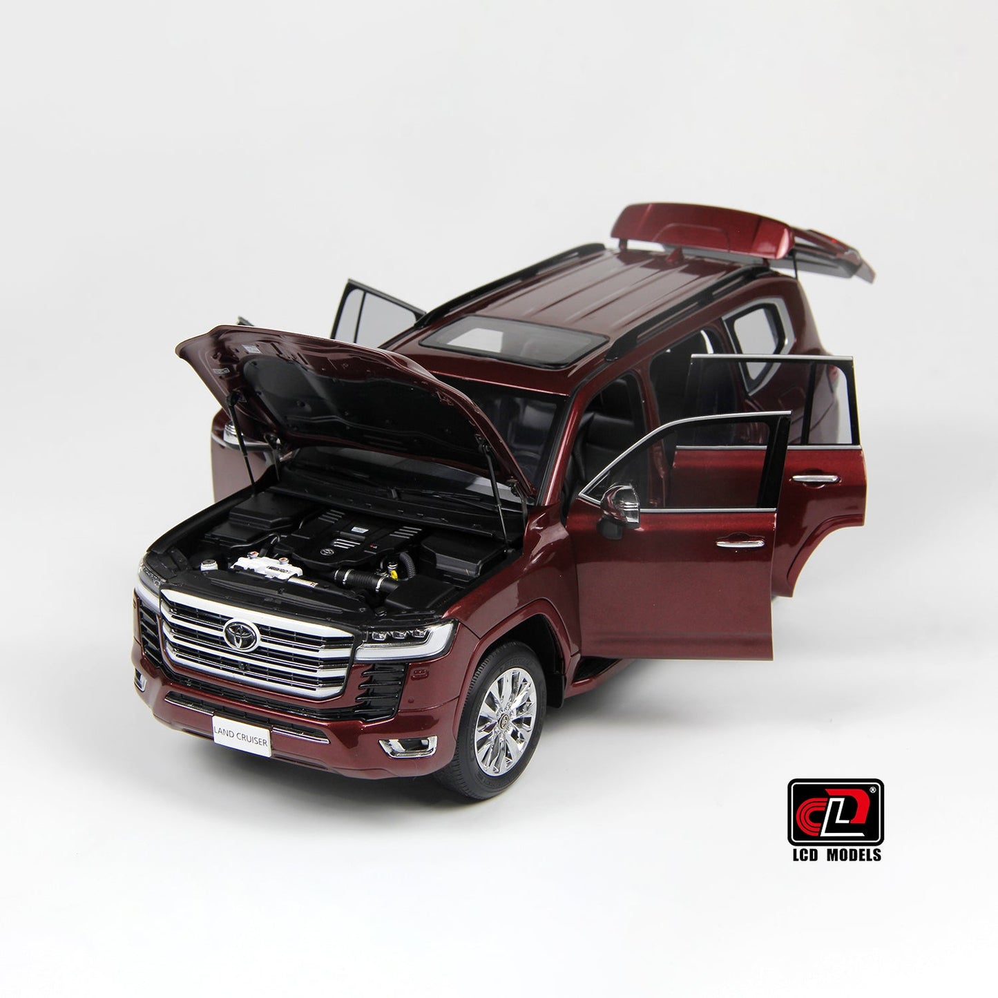 LCD Toyota Land Cruiser 300-ZX Dark Red 1:18