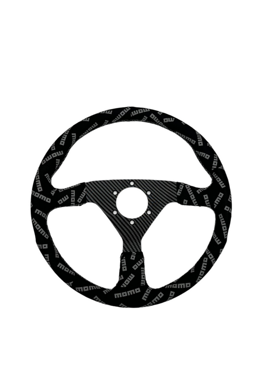 Speedzone Performance LLC 2nd Option Racing Steering Wheel Momo Track Style Black Suede Carbon...