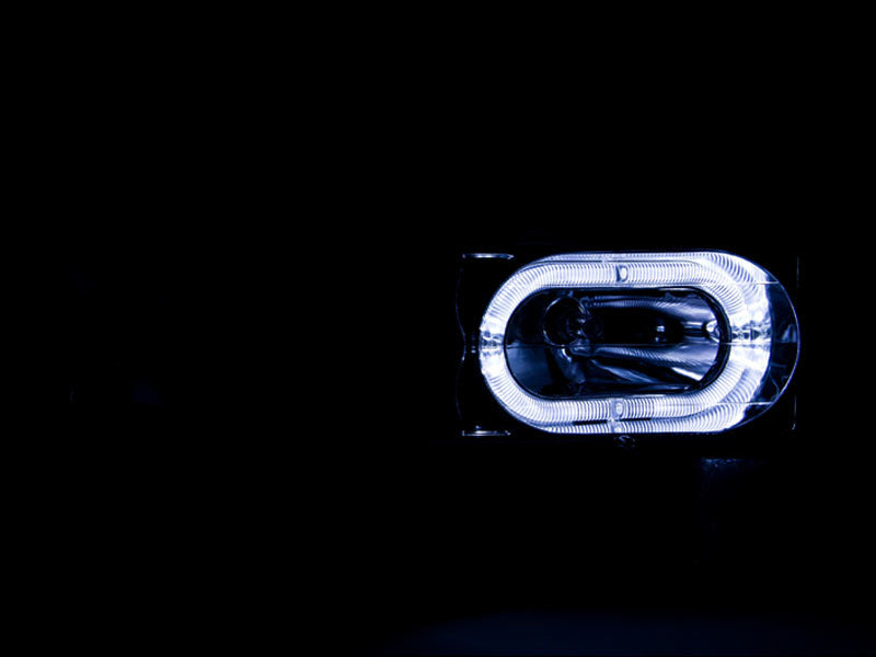 FR SPORT Anzo Black Crystal Halo Headlights 1992-1999 Chevy Suburban - View 4