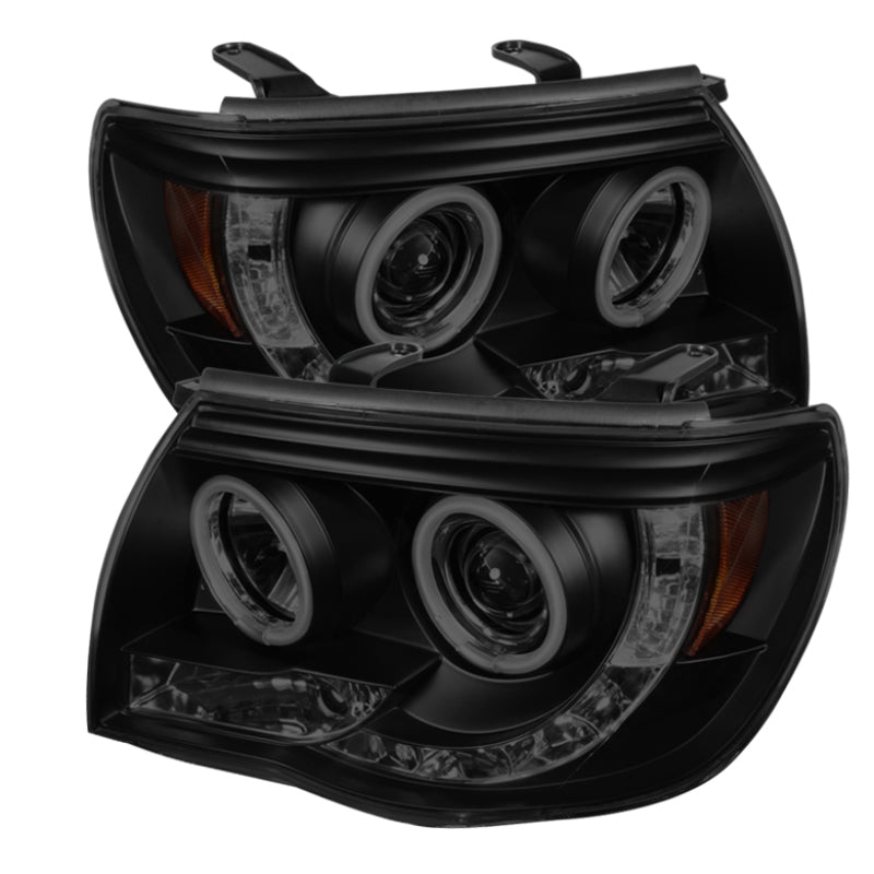 FR SPORT Spyder Toyota Tacoma 05-11 Projector Headlights CCFL Halo LED Blk Smke...