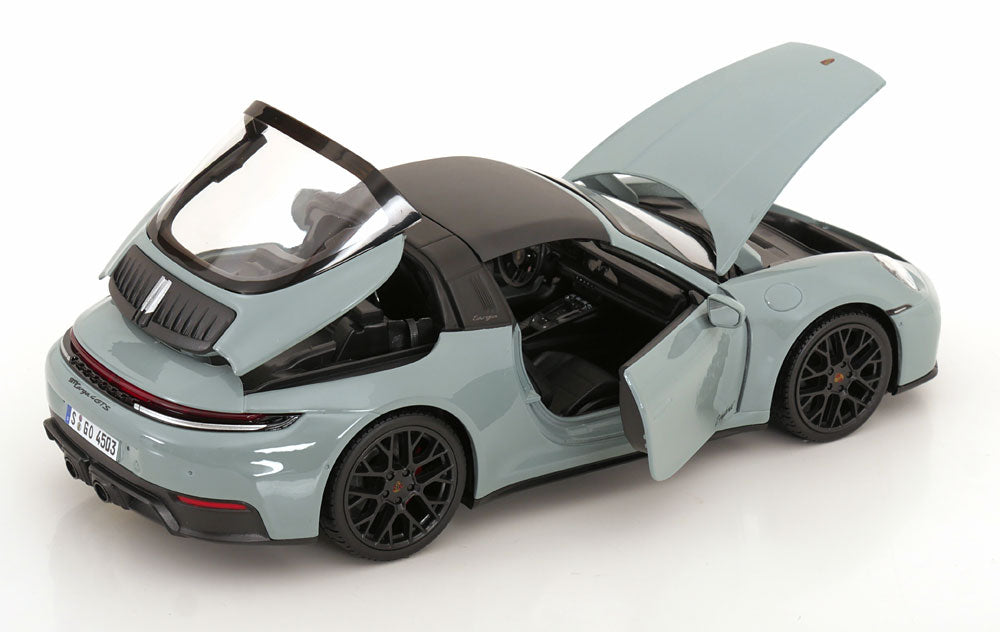 Maisto Porsche 911 992.2 Targa 4 GTS Hybrid Gray Green 1:18