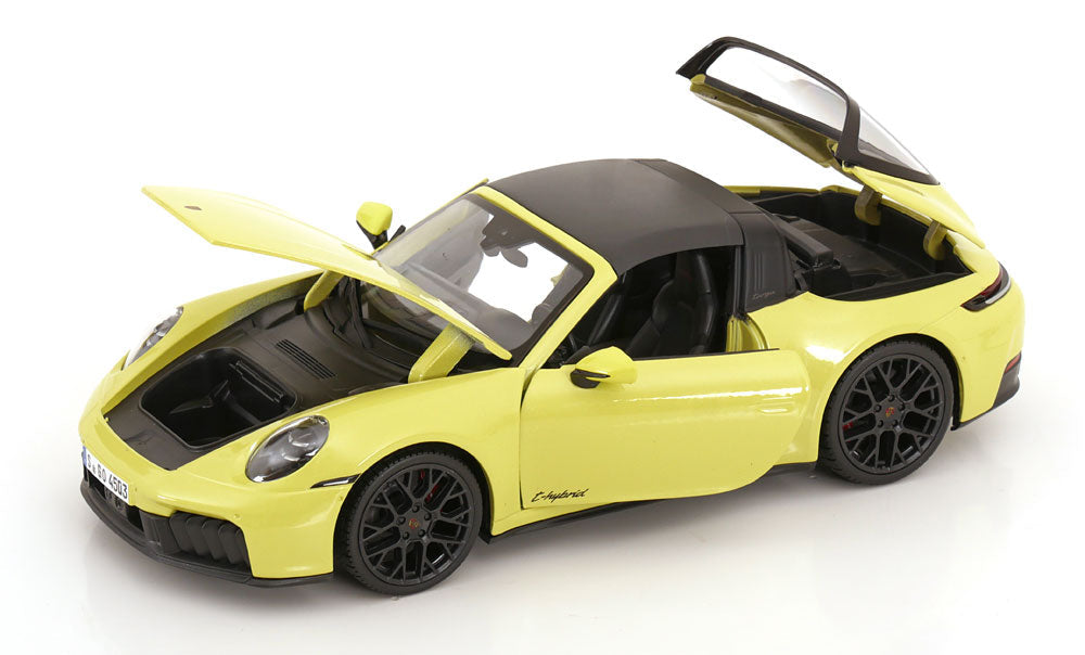Maisto Porsche 911 992.2 Targa 4 GTS Hybrid Light Yellow 1:18