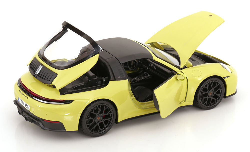 Maisto Porsche 911 992.2 Targa 4 GTS Hybrid Light Yellow 1:18