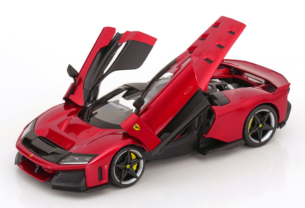 Bburago Signature Series 2024 Ferrari F80 Red Metallic (Rosso Supercar) w/ Silver & Black Wheels 1:18