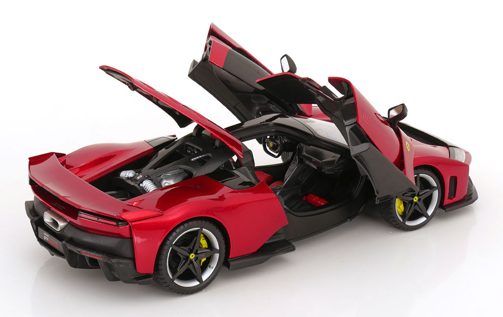 Bburago Signature Series 2024 Ferrari F80 Red Metallic (Rosso Supercar) w/ Silver & Black Wheels 1:18