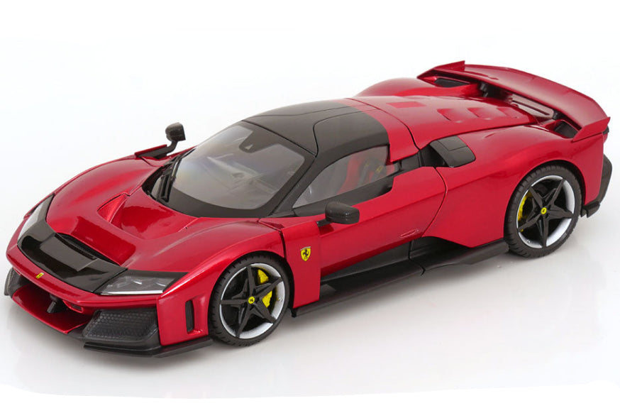 Bburago Signature Series 2024 Ferrari F80 Red Metallic (Rosso Supercar) w/ Silver & Black Wheels 1:18
