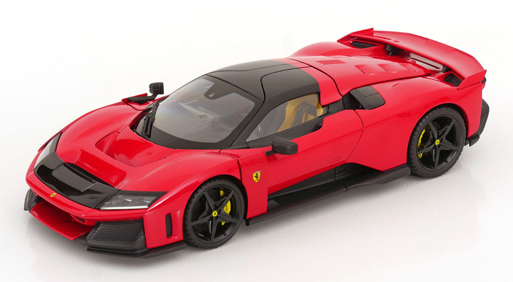 STM Diecast Bburago Signature Series 2024 Ferrari F80 Red (Rosso Corsa) w/ Black Wheels 1:18