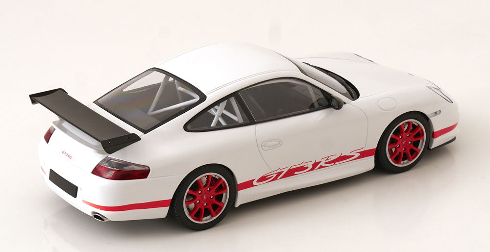 STM Diecast Minichamps 2002 Porsche 911 996 GT3 RS White w/ Red Deco 1:18 - View 2