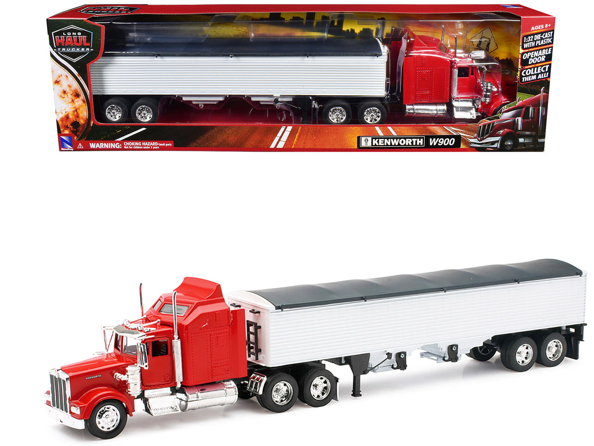 Rapid Vehicles Kenworth W900 Grain Truck Red and White "Long Haul Truckers" Series 1/32 Diecast...