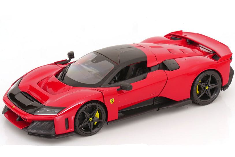 STM Diecast Bburago Race & Play 2024 Ferrari F80 Red (Rossa Corsa) w/ Carbon Wheels 1:18
