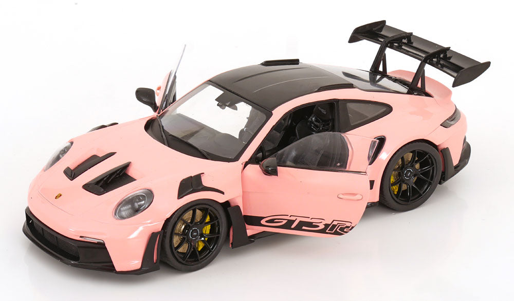 Solido 2024 Porsche 911 992 GT3 RS Pink w/ Black Wheels and Deco 1:18