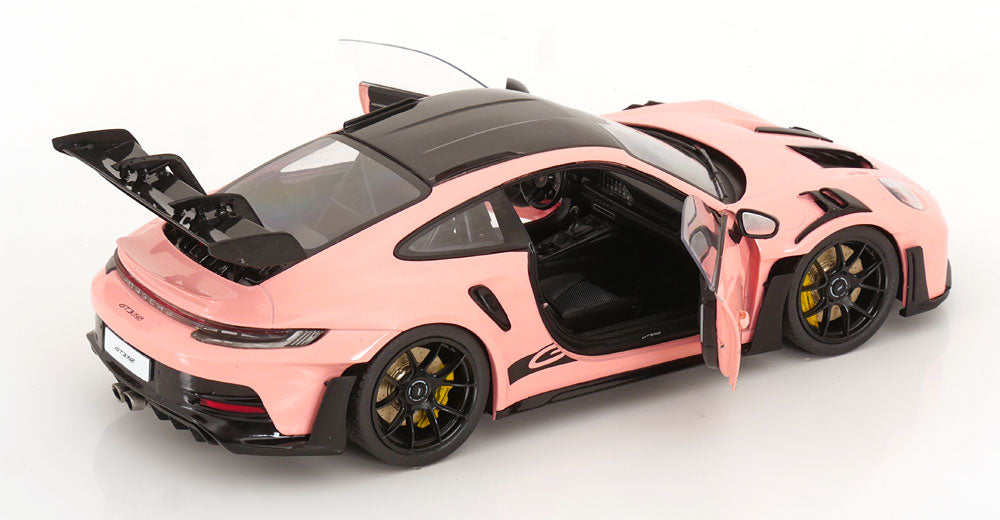 Solido 2024 Porsche 911 992 GT3 RS Pink w/ Black Wheels and Deco 1:18