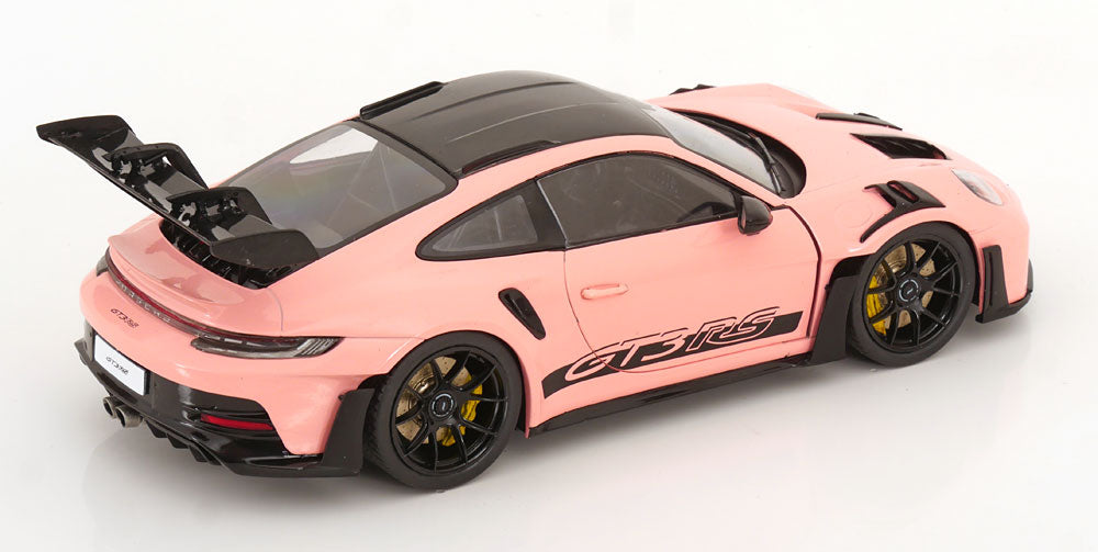 Solido 2024 Porsche 911 992 GT3 RS Pink w/ Black Wheels and Deco 1:18