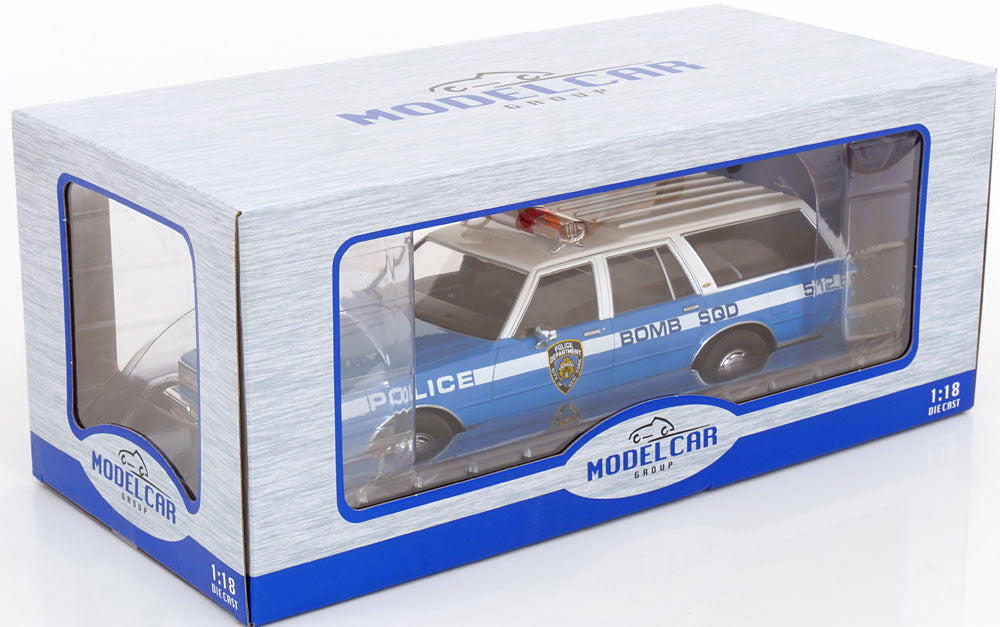 MCG 1985 Chevrolet Caprice Station Wagon NYPD Bomb Squad Blue 1:18