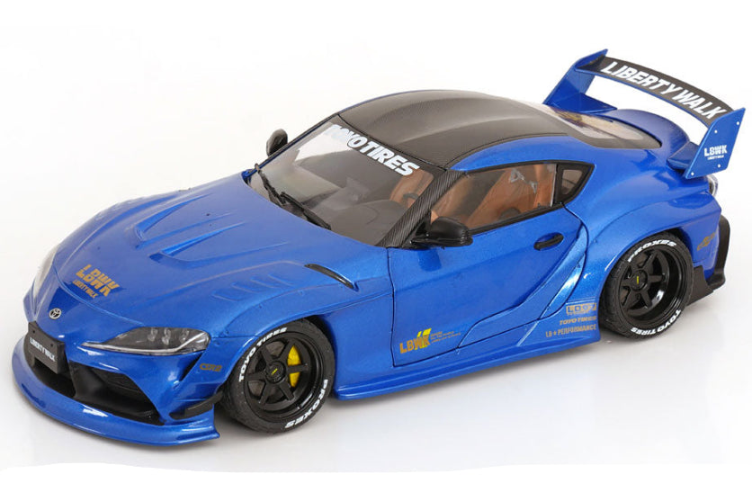 STM Diecast Solido 2025 Toyota GR Supra A90 Liberty Walk Blue Metallic 1:18