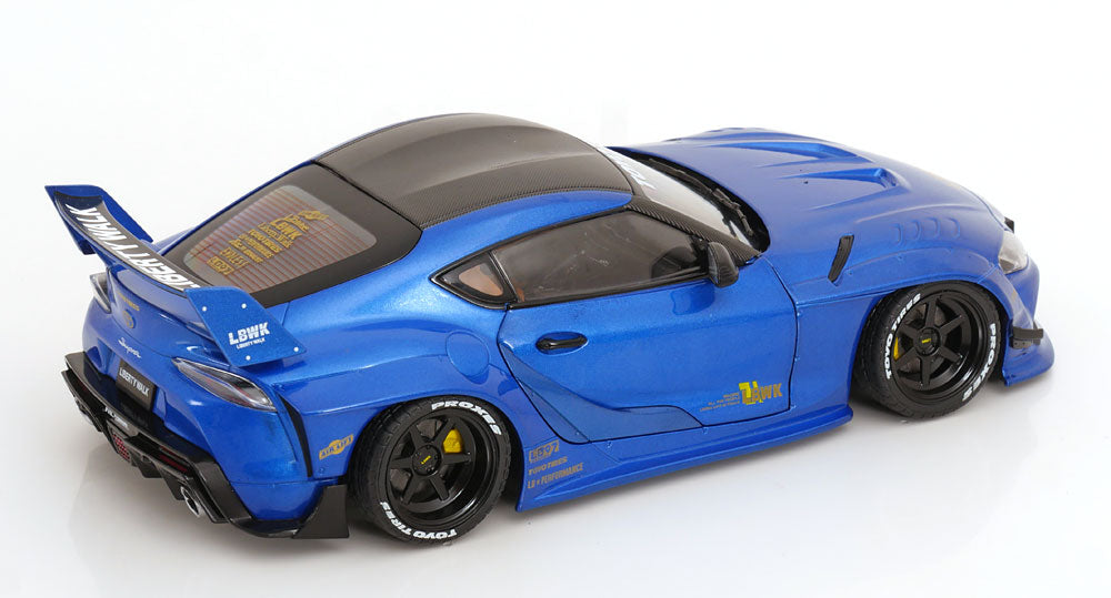 STM Diecast Solido 2025 Toyota GR Supra A90 Liberty Walk Blue Metallic 1:18 - View 3