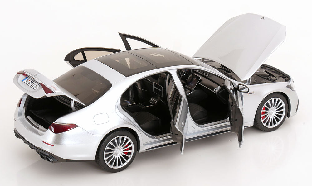STM Diecast NZG Mercedes Benz S63 AMG E Performance Sedan (W223) Hightech Silver 1:18 - View 4