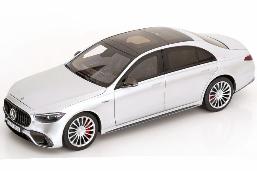 STM Diecast NZG Mercedes Benz S63 AMG E Performance Sedan (W223) Hightech Silver 1:18