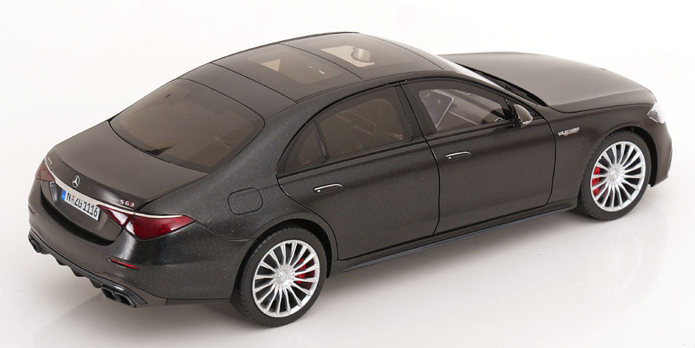 STM Diecast NZG Mercedes Benz S63 AMG E Performance Sedan (W223) Nightblack Magno 1:18 - View 3