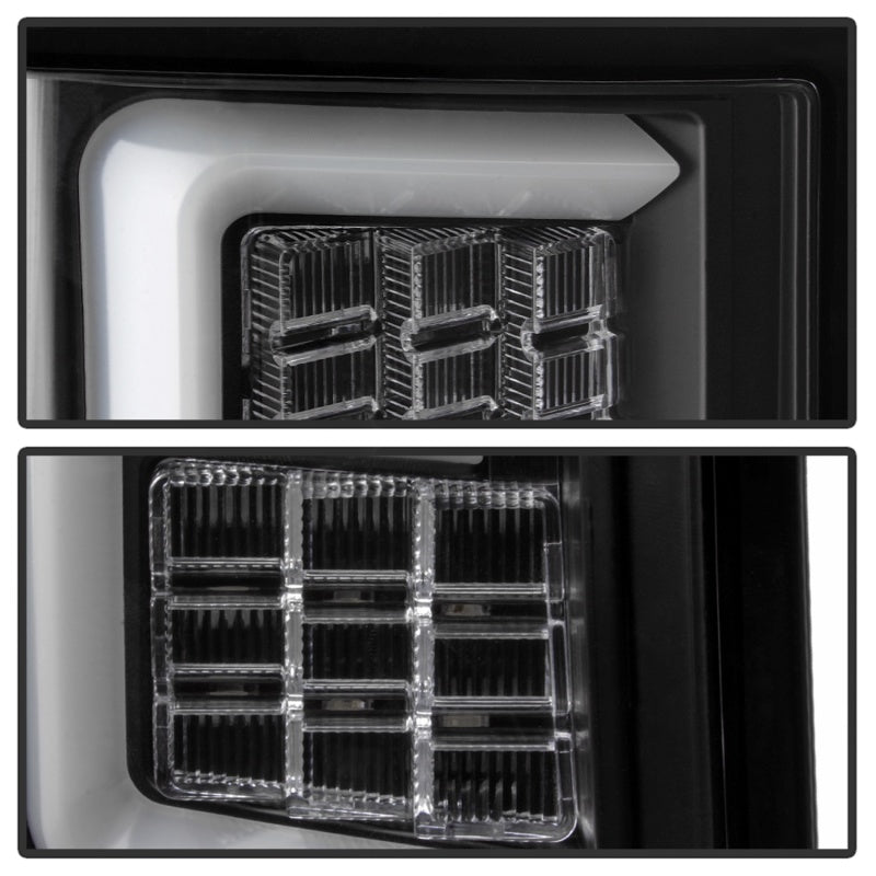 FR SPORT Spyder 07-10 Jeep Grand Cherokee Light Bar LED Tail Lights - Black ALT-YD-JGC07V2-LB-BK...